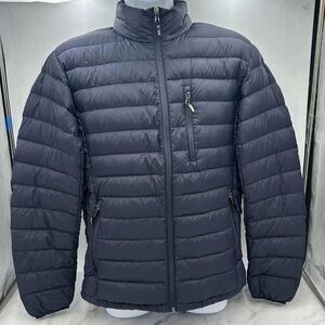 Andrew Marc Jacket Premium Down Puffer NAVY BLUE Packable Lightweight